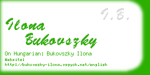 ilona bukovszky business card